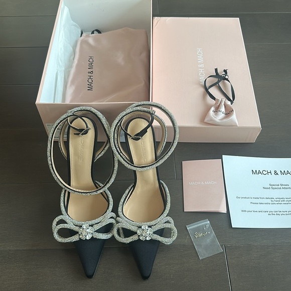 Mach & Mach Women's Black Heels - Picture 10 of 14